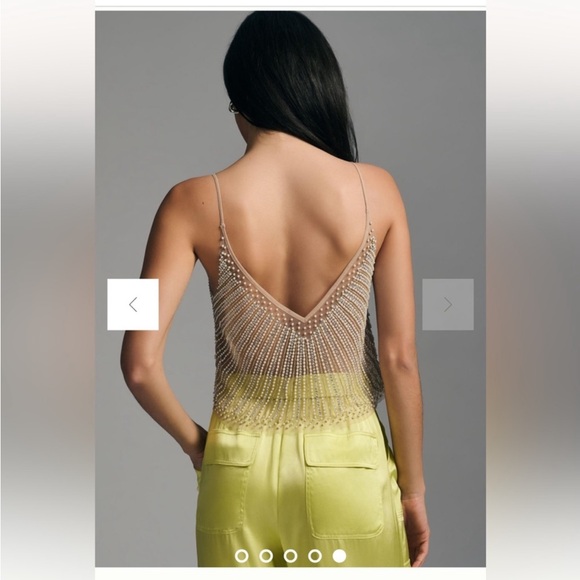 Anthropologie embellished sheer crop cami - Picture 5 of 8